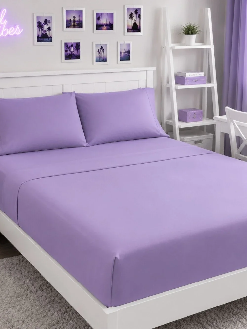 NEW Full Size Lavender Purple Sheet Set – Soft 100% Polyester
